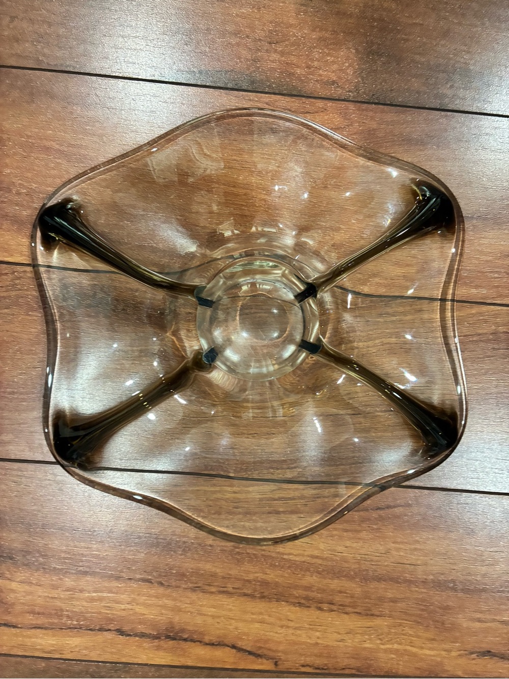 Smoky Glass Decorative Serving Bowl - Versatile Home Dining Accent